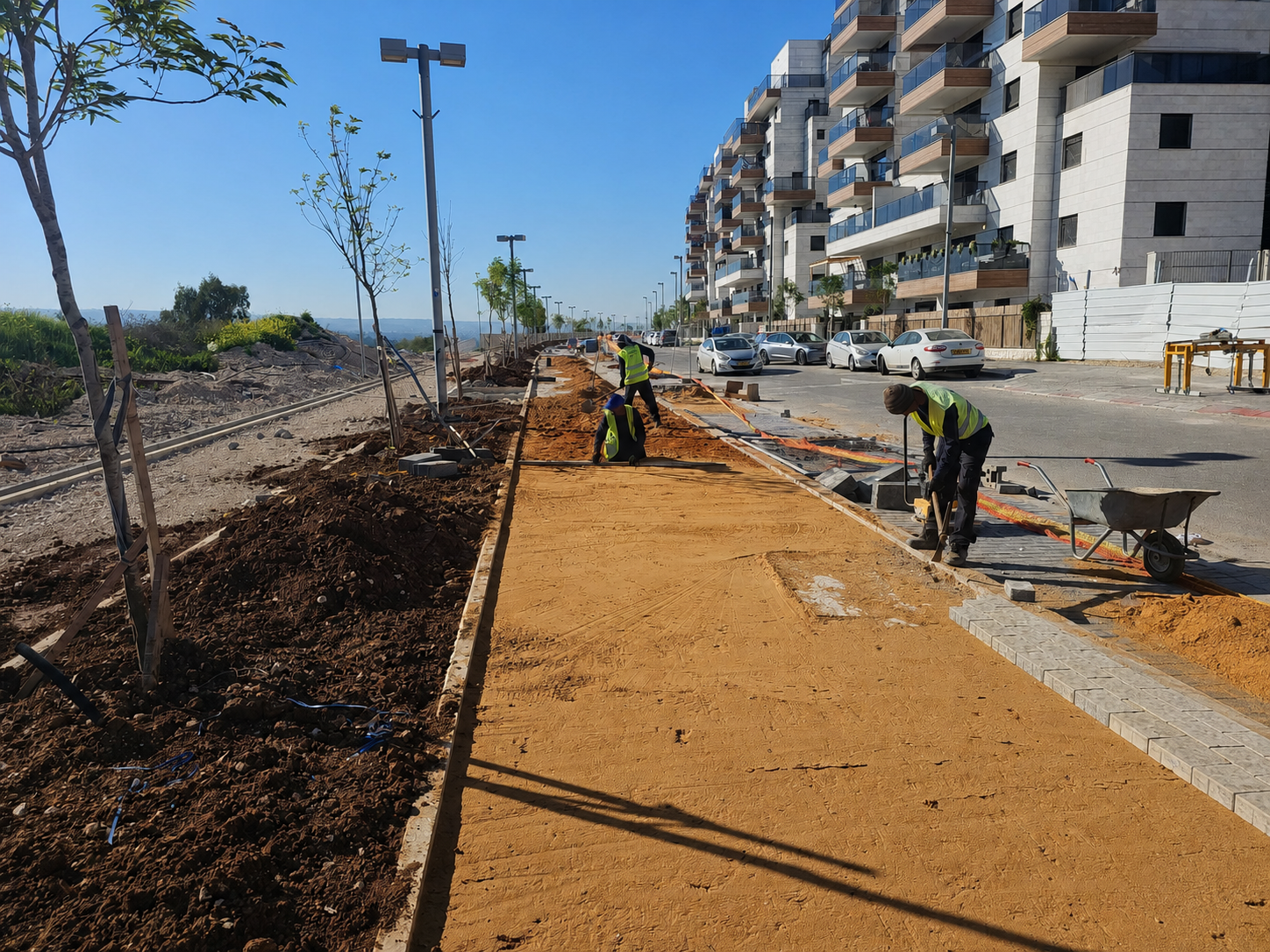 ביצוע שבילים ופיתוח סביבתי בפרויקט השלמות לאכלוס בבית שמש