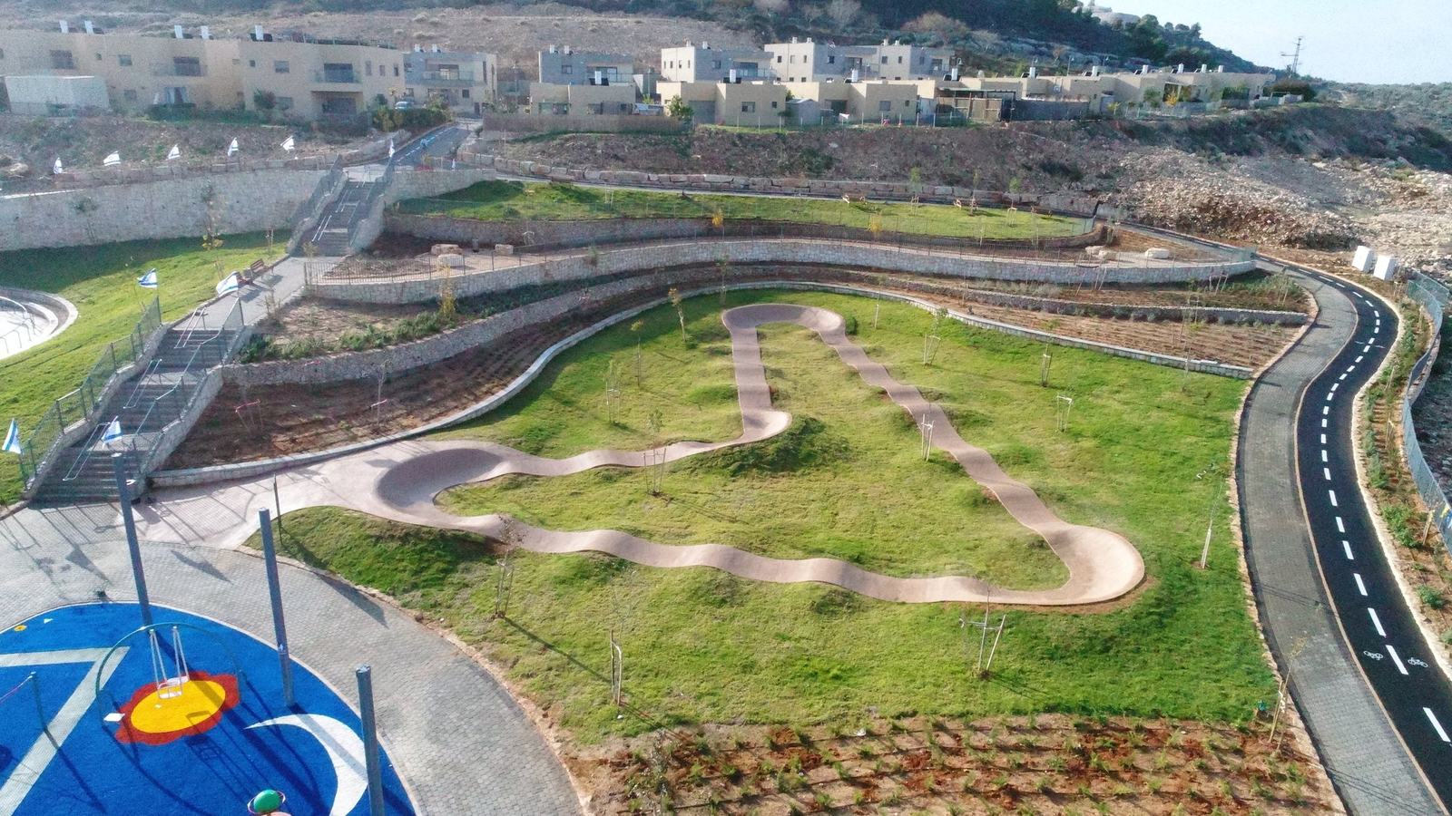 מבט אווירי על פארק ופיתוח נופי בקדומים
